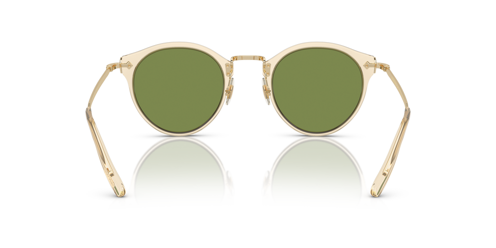Oliver Peoples OP-505 Sun with Buff-Gold frame and Green lenses