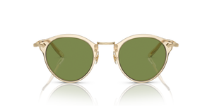 Oliver Peoples OP-505 Sun with Buff-Gold frame and Green lenses
