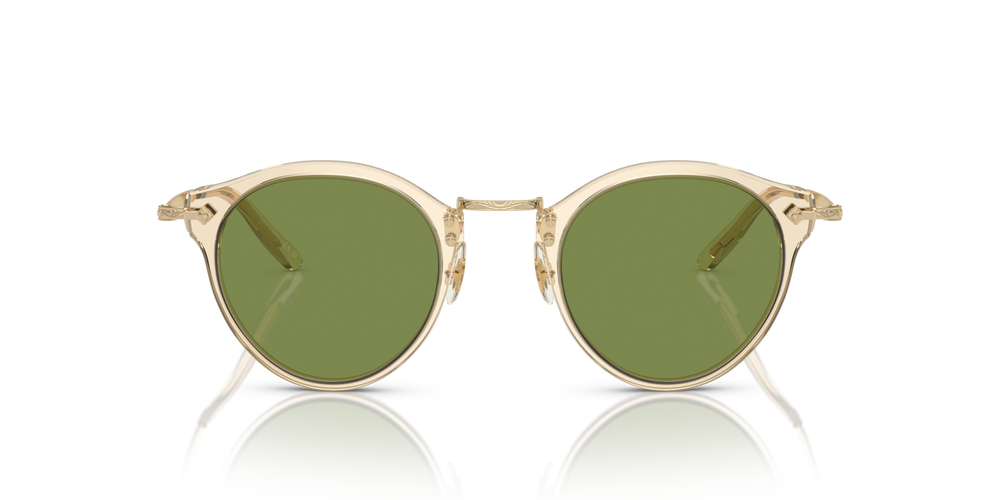 Oliver Peoples OP-505 Sun with Buff-Gold frame and Green lenses - image 2
