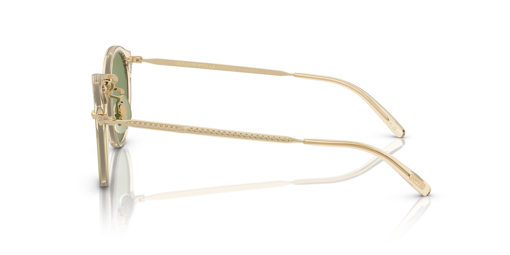 Oliver Peoples OP-505 Sun with Buff-Gold frame and Green lenses