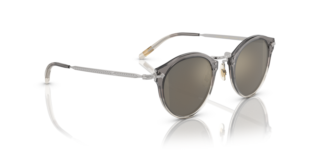 Sie Oliver Peoples OP-505 Sun mit Vintage Grau verblichen-Silber Gestell und Gold Gläsern - Bild 3