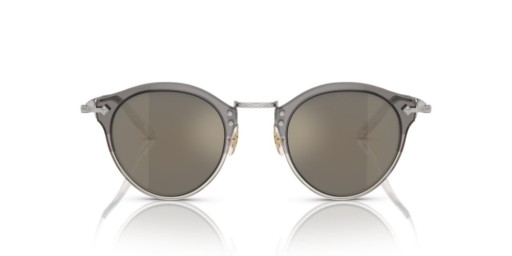 Sie Oliver Peoples OP-505 Sun mit Vintage Grau verblichen-Silber Gestell und Gold Gläsern - Bild 2