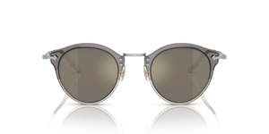 Sie Oliver Peoples OP-505 Sun mit Vintage Grau verblichen-Silber Gestell und Gold Gläsern - Bild 2