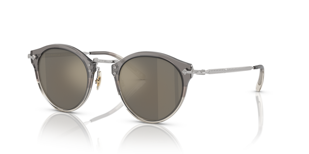 Oliver Peoples OP-505 Sun with Vintage Grey Fade-Silver frame and Gold lenses - Image 3