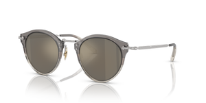 Sie Oliver Peoples OP-505 Sun mit Vintage Grau verblichen-Silber Gestell und Gold Gläsern - Bild 1