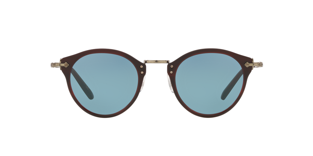 Oliver Peoples OP-505 Sun with Bordeaux Bark frame and Blue lenses - Image 2