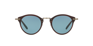 Sie Oliver Peoples OP-505 Sun mit Bordeaux Bark Gestell und Blau Gläsern - bild 2