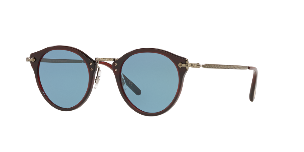 Oliver Peoples OP-505 Sun with Bordeaux Bark frame and Blue lenses - Image 1
