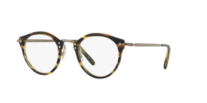 Oliver Peoples OP-505 の Semi-Matte Cocobolo-Antique Gold フレーム - 画像 1