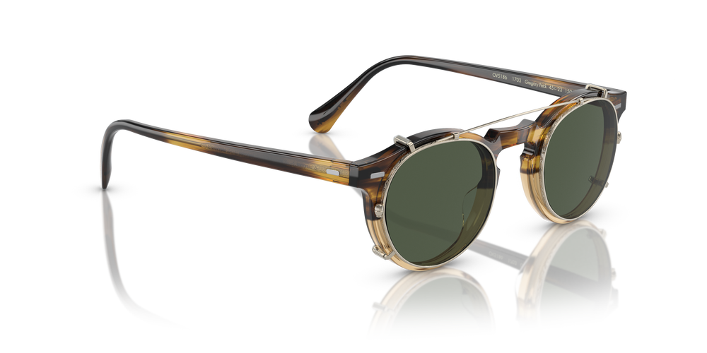 Oliver Peoples Gregory Peck Clip with Gold frame and Green lenses - Image 4