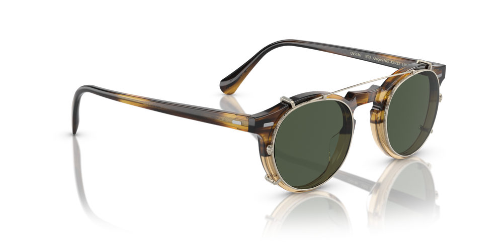 Oliver Peoples Gregory Peck Clip with Gold frame and Green lenses - image 4