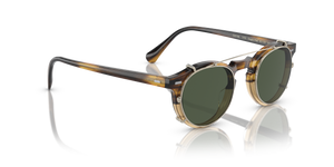 Oliver Peoples Gregory Peck Clip with Gold frame and Green lenses - image 4