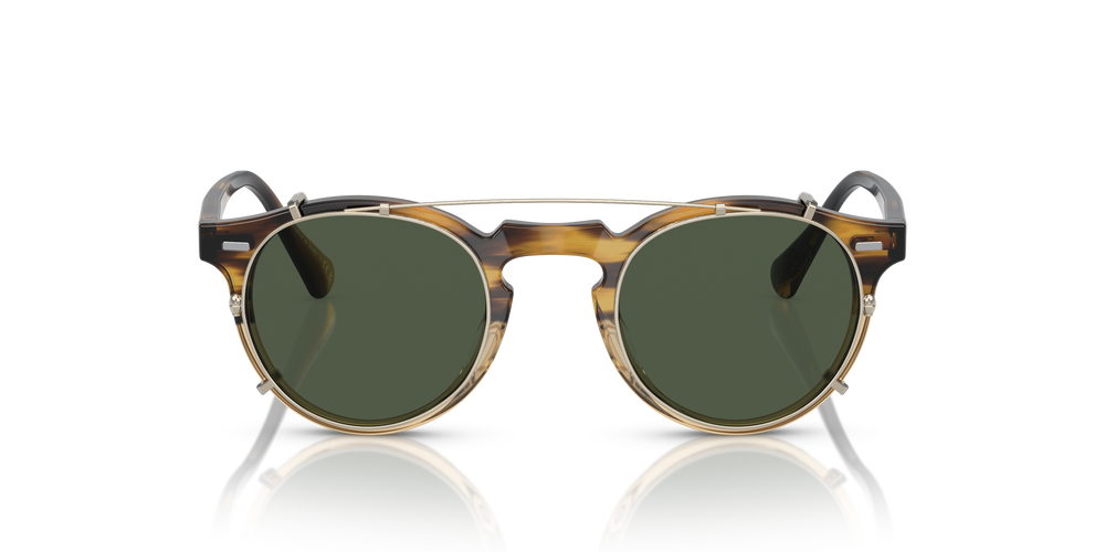 Oliver Peoples Gregory Peck Clip with Gold frame and Green lenses - Image 3