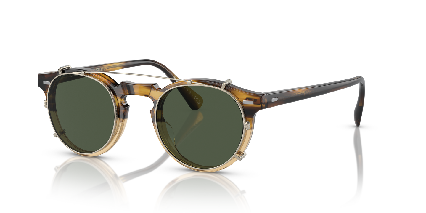 Oliver Peoples Gregory Peck Clip with Gold frame and G-15