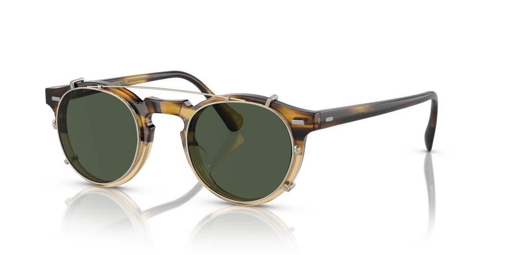 Oliver Peoples Gregory Peck Clip with Gold frame and Green lenses - image 2