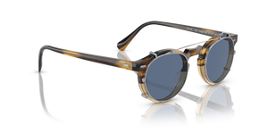 Oliver Peoples Gregory Peck Clip con montatura Argento e lenti  Blu - immagine 4