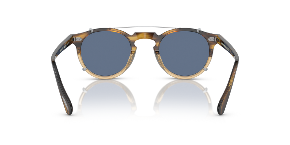 Oliver Peoples Gregory Peck Clip con montura Plateado y lentes Azul - imagen 6