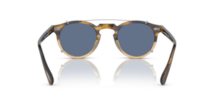Oliver Peoples Gregory Peck Clip con montura Plateado y lentes Azul - imagen 6
