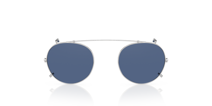 OLIVER PEOPLES クリップオン サングラス Oliver Peoples Gregory Peck Clip with Silver frame and Blue lenses