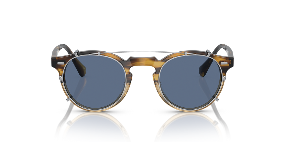 Oliver Peoples Gregory Peck Clip con montura Plateado y lentes Azul - imagen 3