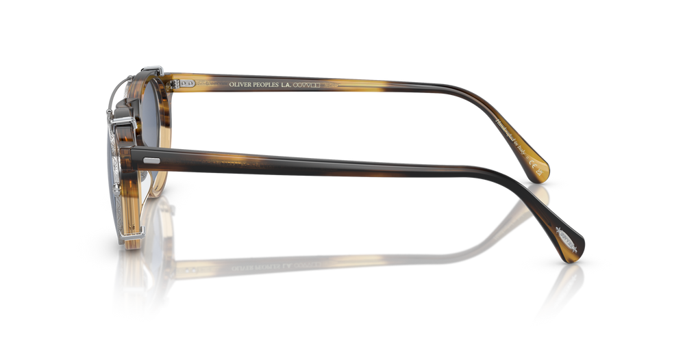 Oliver Peoples Gregory Peck Clip con montura Plateado y lentes Azul - imagen 5
