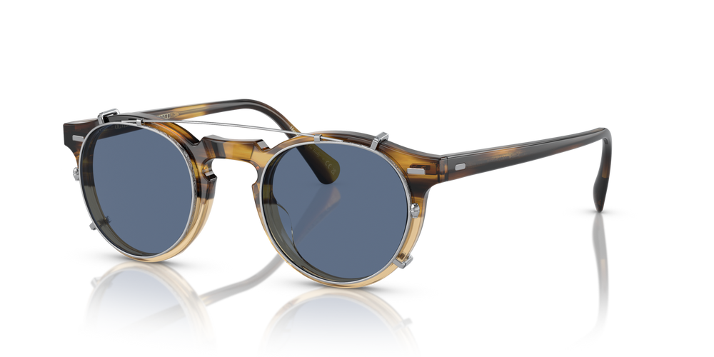 Oliver Peoples Gregory Peck Clip con montura Plateado y lentes Azul - imagen 2