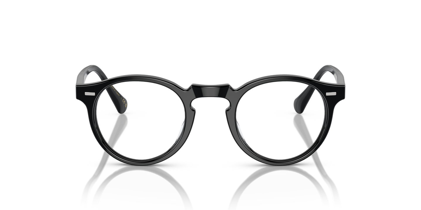 Oliver Peoples Gregory Peck Sun with Black frame and Blue lenses - Image Lenses