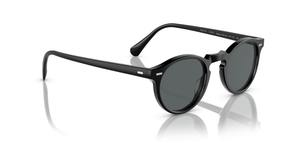 Oliver Peoples Gregory Peck Sun avec une monture Semi-Matte Black et des verres Gris - L'image 3