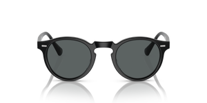 Oliver Peoples Gregory Peck Sun avec une monture Semi-Matte Black et des verres Gris - L'image 2