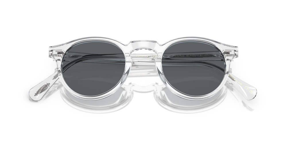 Oliver Peoples Gregory Peck Sun with Crystal frame and Blue lenses - Image 7
