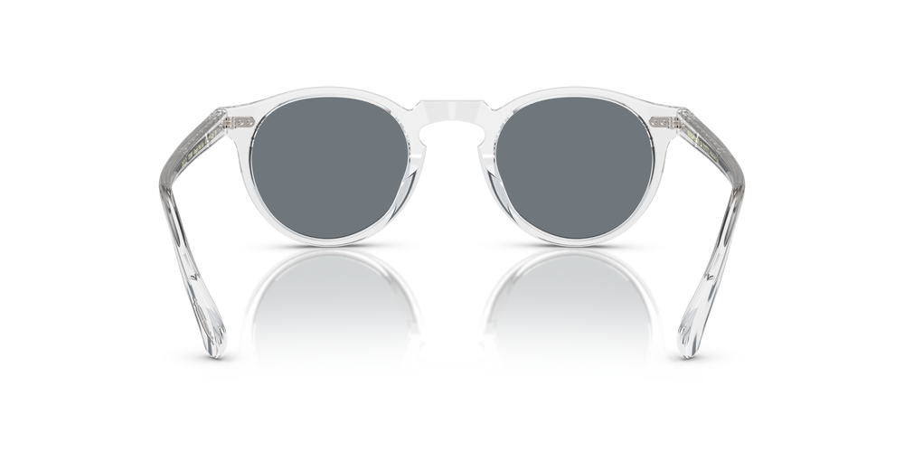 Oliver Peoples Gregory Peck Sun avec une monture Cristal et des verres Bleu - L'image 5