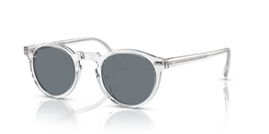 Sie Oliver Peoples Gregory Peck Sun mit Kristall Gestell und Blau Gläsern - Bild 1