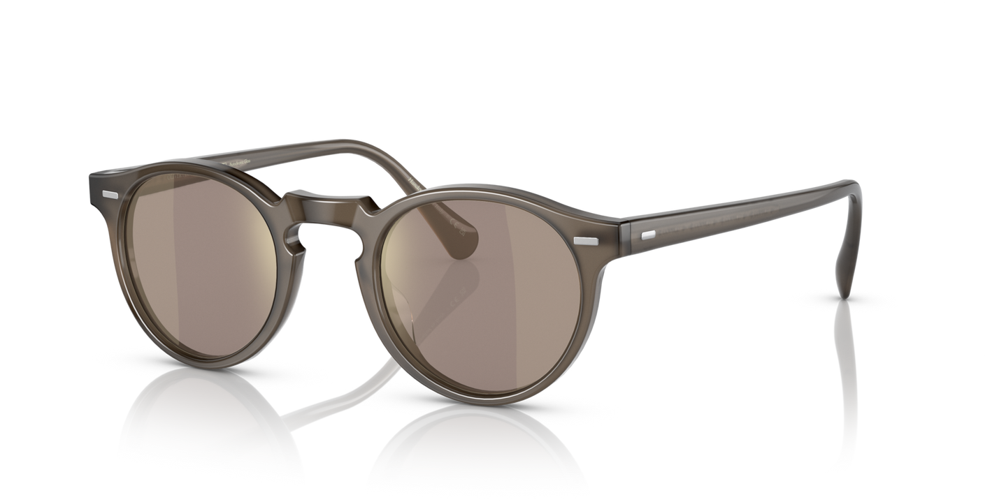 Oliver Peoples Gregory Peck Sun with Taupe frame and Brown lenses - Image Plaques