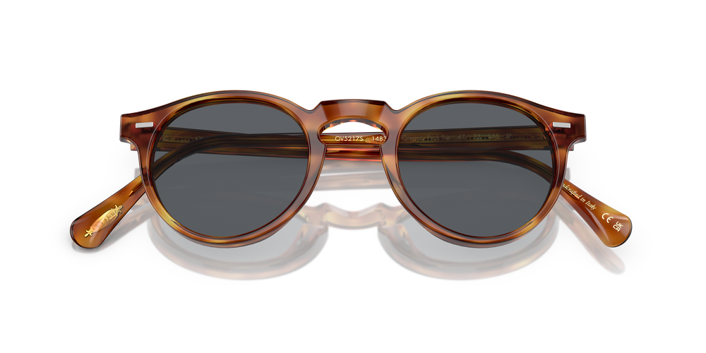 Oliver Peoples Gregory Peck Sun con montura LBR semimate y lentes Azul - El 6