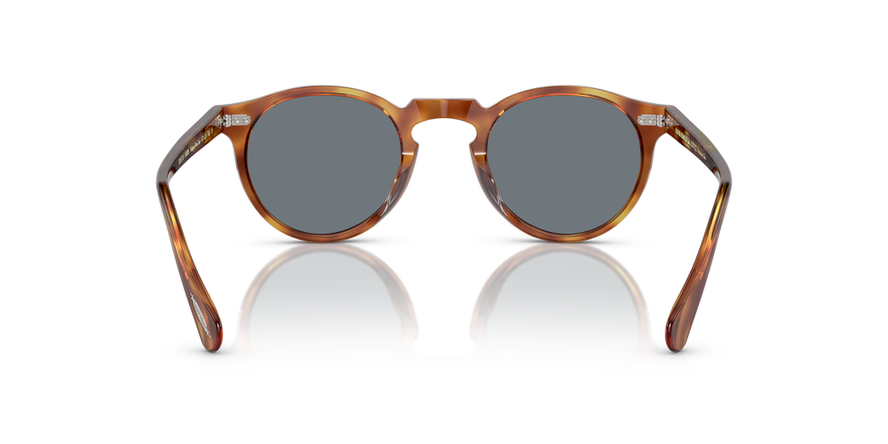 Oliver Peoples Gregory Peck Sun con montura LBR semimate y lentes Azul - El 5
