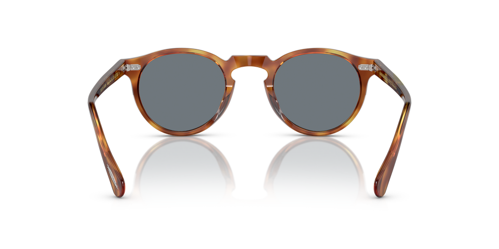 Oliver Peoples Gregory Peck Sun avec une monture LBR semi-mat et des verres Bleu - image 5