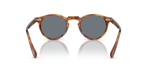 Oliver Peoples Gregory Peck Sun avec une monture LBR semi-mat et des verres Bleu - image 5