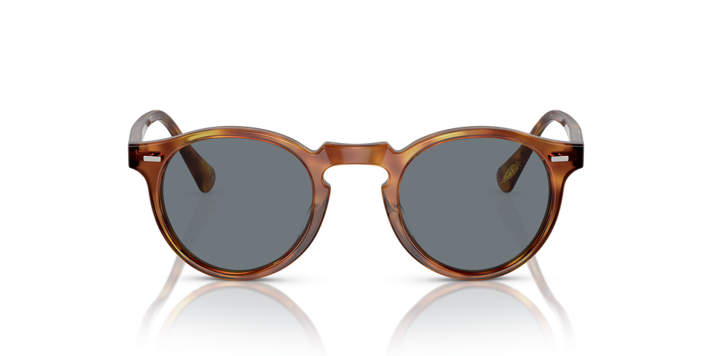 Oliver Peoples Gregory Peck Sun with Semi-Matte LBR frame and Blue