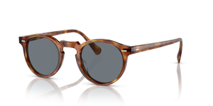 Oliver Peoples Gregory Peck Sun avec une monture LBR semi-mat et des verres Bleu - image 1