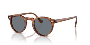 Oliver Peoples Gregory Peck Sun with Semi-Matte LBR frame and Blue lenses - image 1