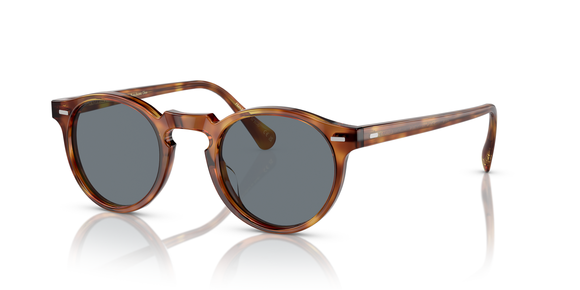 Oliver Peoples Gregory Peck Sun with Semi-Matte LBR frame and Blue