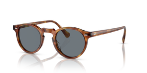 Oliver Peoples Gregory Peck Sun with Semi-Matte LBR frame and Blue lenses - Image 1