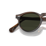 Oliver Peoples Gregory Peck Sun with Tuscany Tortoise frame and Green lenses - Variant Image