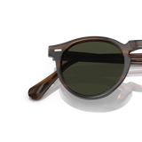 Oliver Peoples Gregory Peck Sun with Tuscany Tortoise frame and Green lenses - Variant