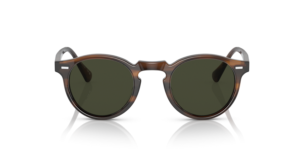Oliver Peoples Gregory Peck Sun con montatura Tuscany Tortoise e lenti  Verde - immagine 2