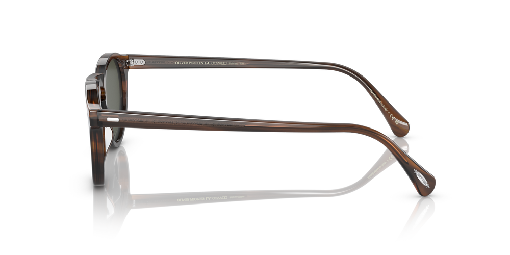 Oliver Peoples Gregory Peck Sun with Tuscany Tortoise frame and Green lenses - Image 4