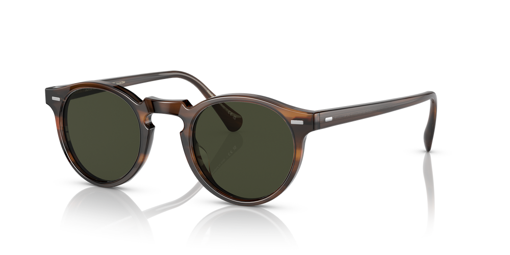 Oliver Peoples Gregory Peck Sun with Tuscany Tortoise frame and Green lenses - Image 5
