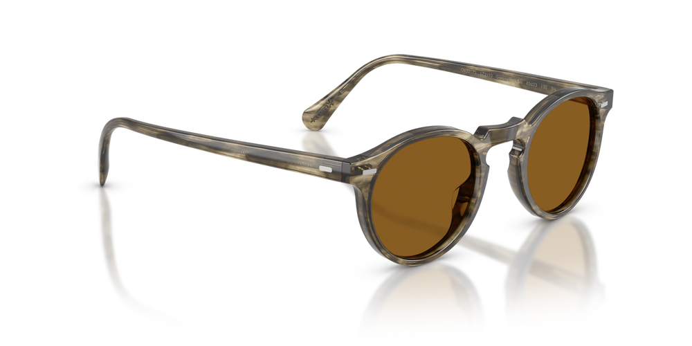 Sie Oliver Peoples Gregory Peck Sun mit Soft Olivgrün Bark Gestell und Braun Gläsern - bild 3