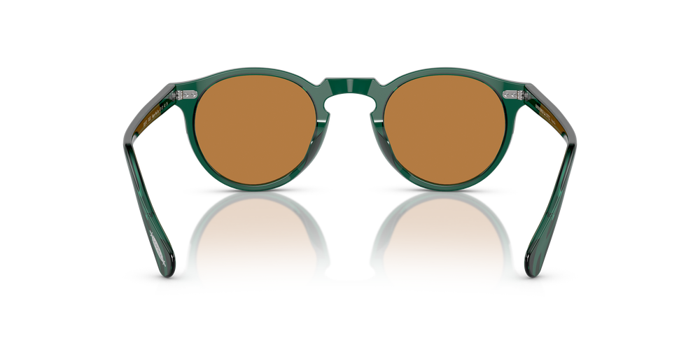 Oliver Peoples Gregory Peck Sun Limited Edition avec une monture Turquoise foncé translucide et des verres Brun - image 5