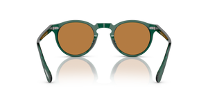 Oliver Peoples Gregory Peck Sun Limited Edition avec une monture Turquoise foncé translucide et des verres Brun - image 5